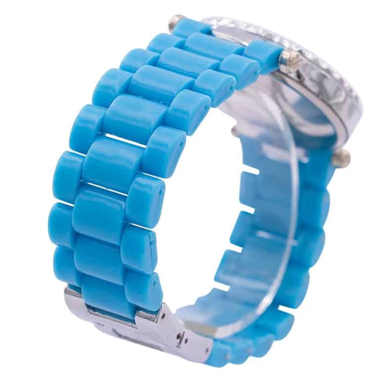 Montre pour Femme Plastique Bracelet Bleu CHTIME