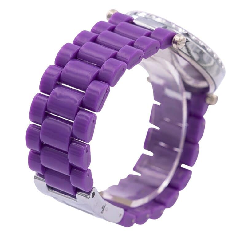 Magnifique Montre Femme Plastique Violet CHTIME
