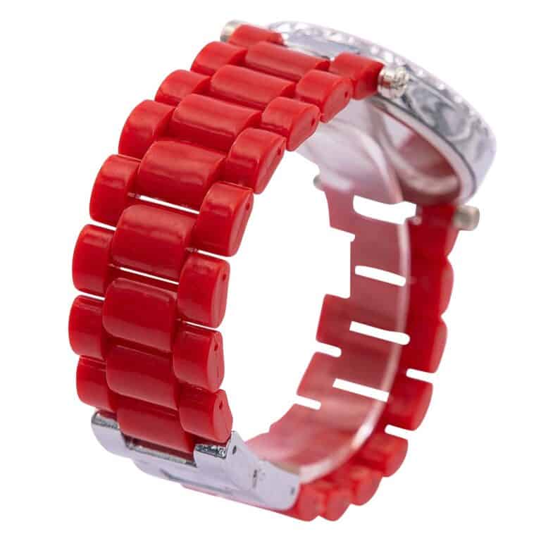 Montre Femme Tendance Plastique Rouge CHTIME