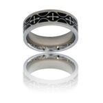 Votre Bague Anneau Homme Acier Argenté