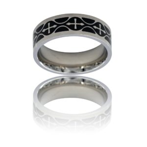 Votre Bague Anneau Homme Acier Argenté