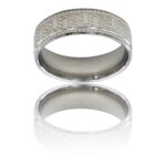 Bague Anneau pour Homme Acier Argenté