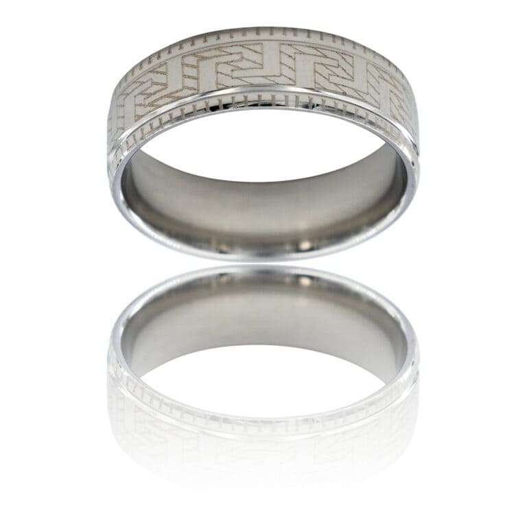 Bague Anneau pour Homme Acier Argenté