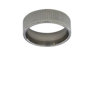 Bague Anneau Homme Acier Couleur Argenté