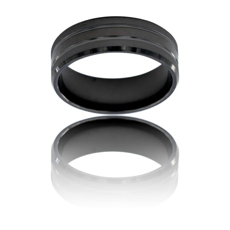 Bague Anneau A bas Prix Homme Acier Noir