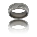 Jolie Bague Anneau d'Homme Acier Argenté