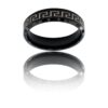 Magnifique Bague Anneau Homme Acier Noir