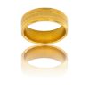 Bague Anneau pour Homme Acier Doré