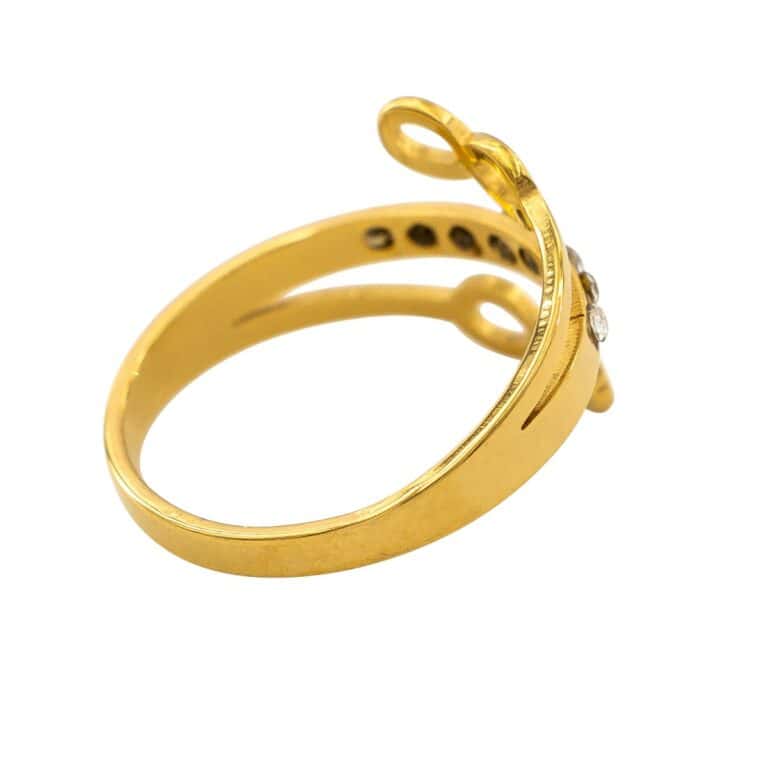Sublime Bague Femme Acier Doré Ornée Zirconium