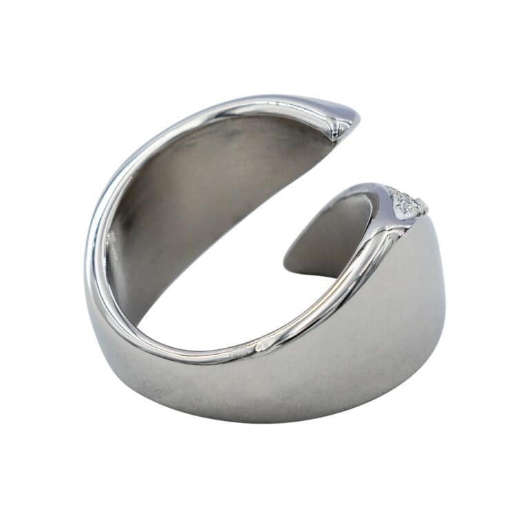 Bague Femme en Acier Ornée de Zirconium