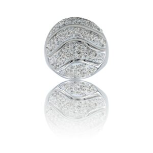 Bague Originale Femme Acier Ornée Zirconium