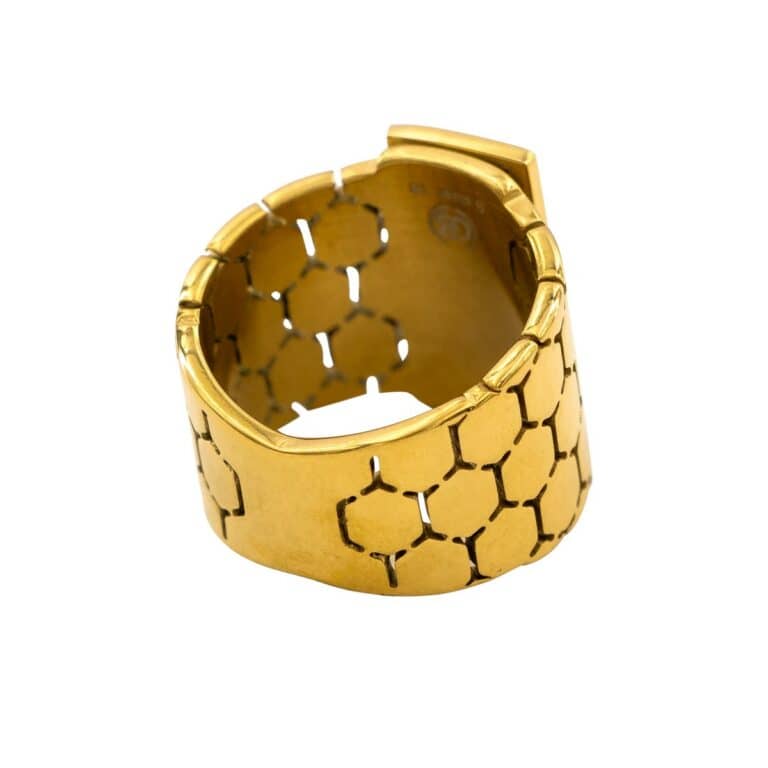 Magnifique Bague Femme Acier Doré Ornée Zirconium