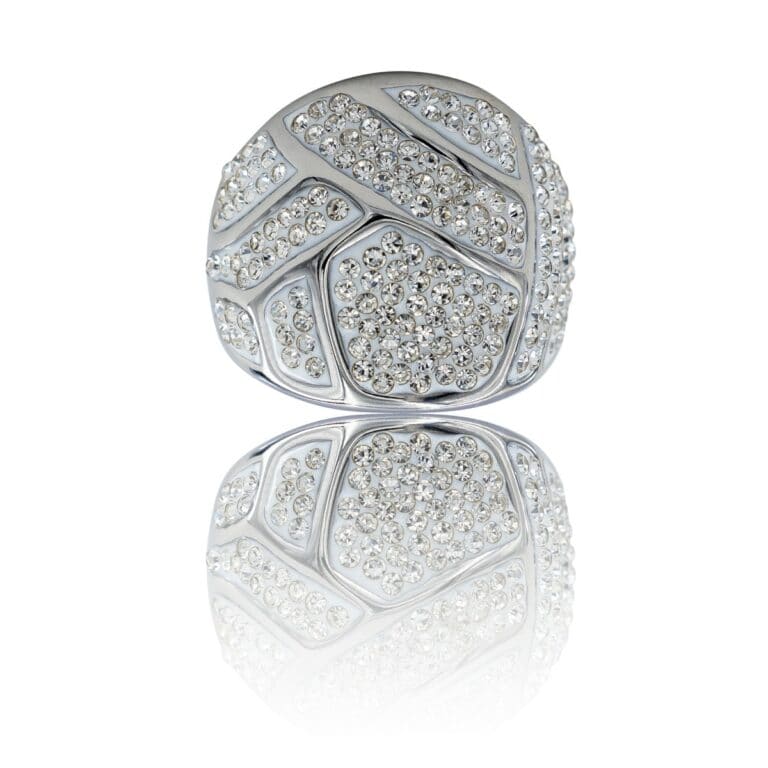 Sublime Bague Femme Acier Ornée Zirconium