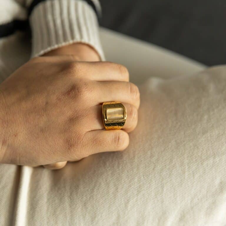 Bague pour Femme en Acier Doré