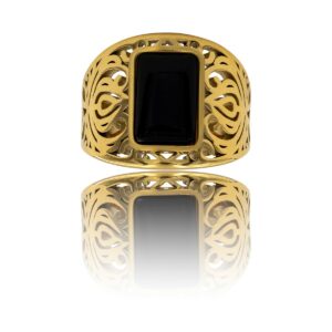 Bague Fashion Femme Acier Couleur Doré