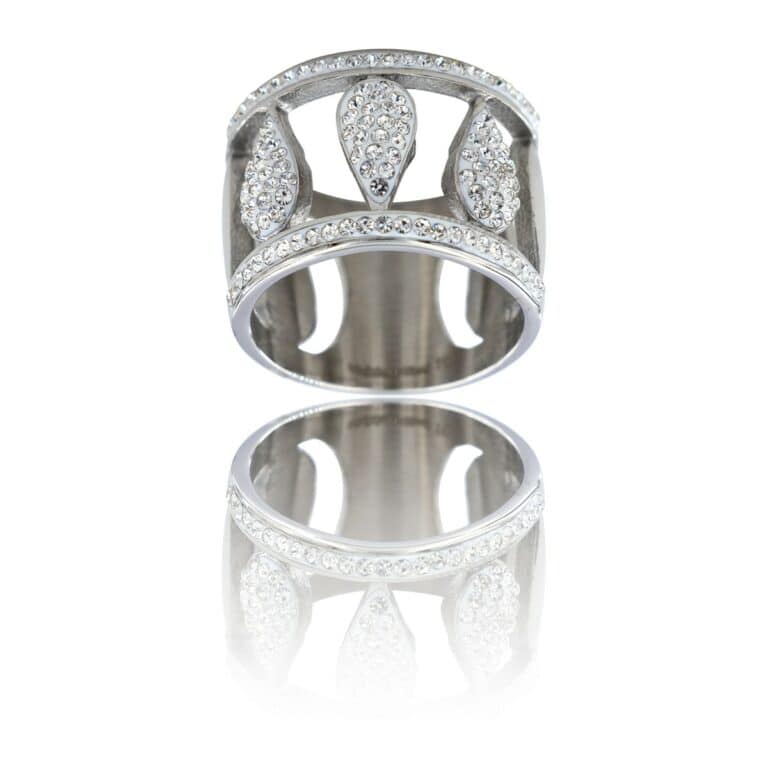 Bague Fashion pour Femme Acier Ornée Zirconium