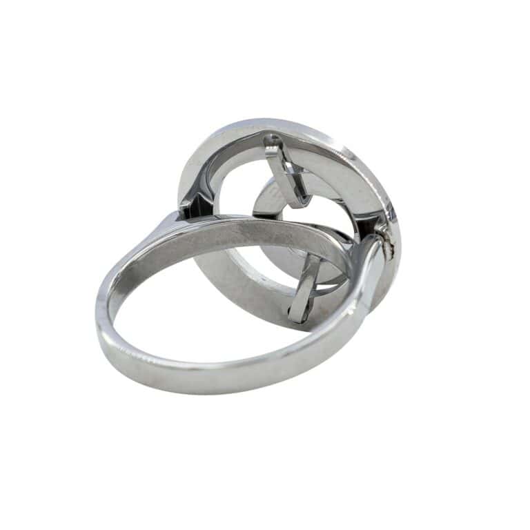 Très Jolie Bague Femme Acier Ornée Zirconium