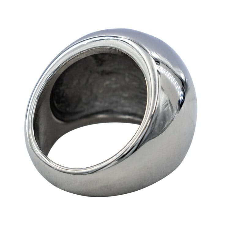 Bague Femme Acier Ornée de Zirconium