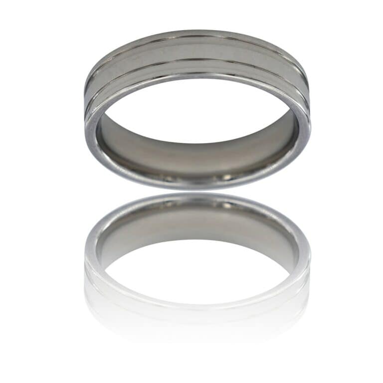 Bague Anneau pour Homme Acier Argenté