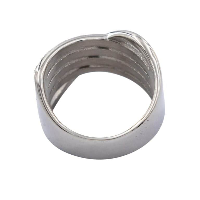 Incroyable Bague Femme Métal Ornée avec Zirconium