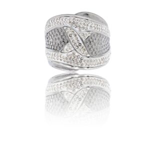 Belle Bague Femme Métal Ornée avec Zirconium