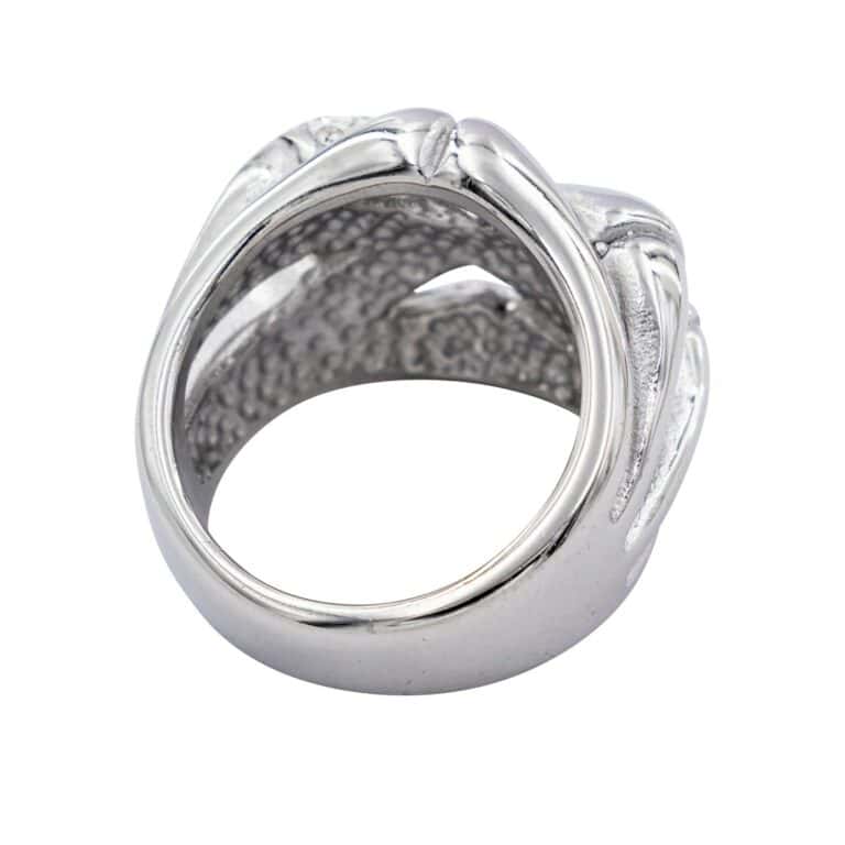 Bague de Femme Chic Métal Ornée avec Zirconium