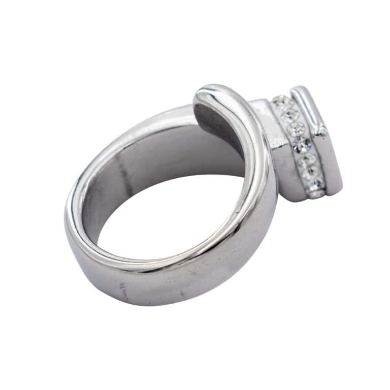 Bague Tendance pour Femme Métal Ornée avec Zirconium