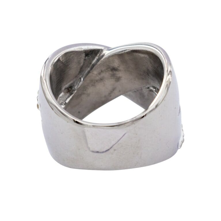 Bague Design Femme Métal Ornée avec Zirconium