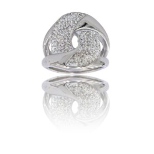 Bague Contemporaine pour Femme Métal Ornée avec Zirconium