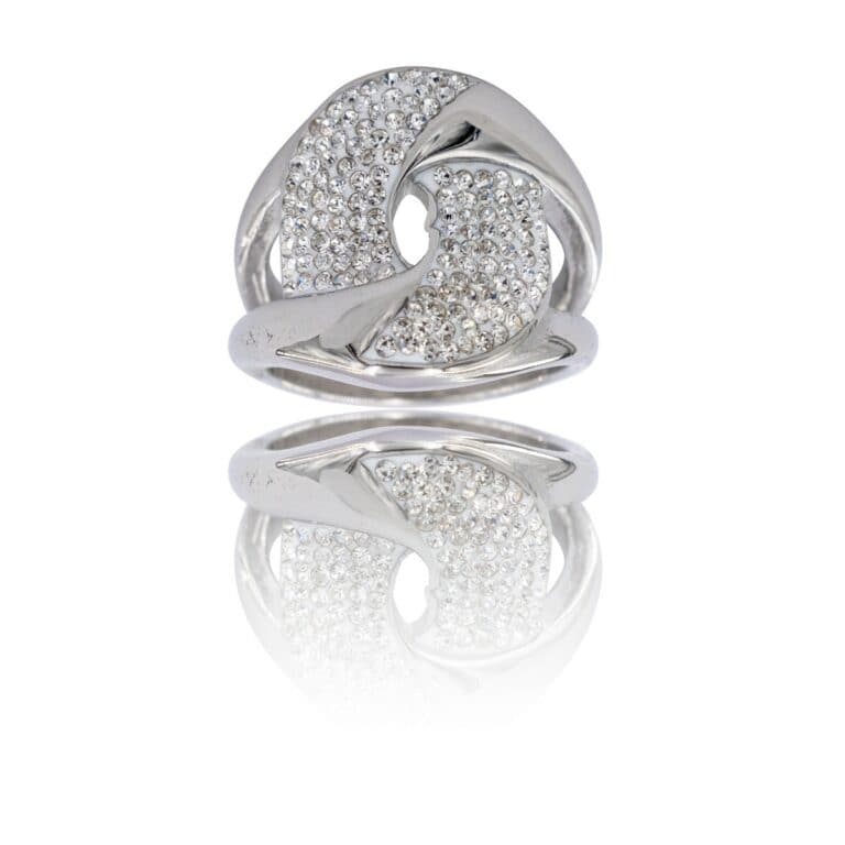 Bague Contemporaine pour Femme Métal Ornée avec Zirconium
