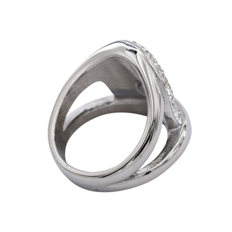 Bague Contemporaine pour Femme Métal Ornée avec Zirconium
