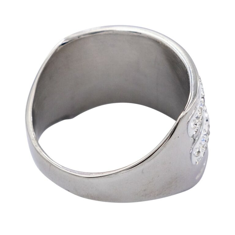 Jolie Bague Femme Métal Ornée avec Zirconium