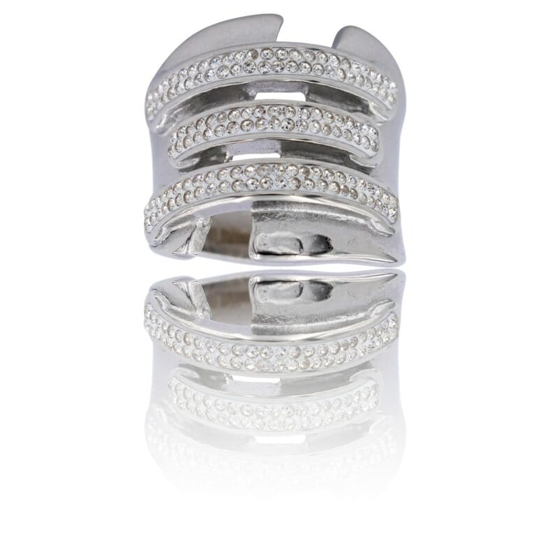 Sublime Bague Femme en Métal Ornée avec Zirconium