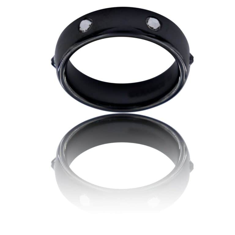 Belle Bague Femme CALLISTA Céramique Noire