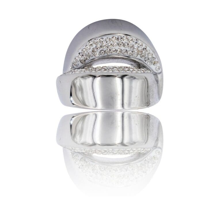 Magnifique Bague Femme Métal Ornée avec Zirconium