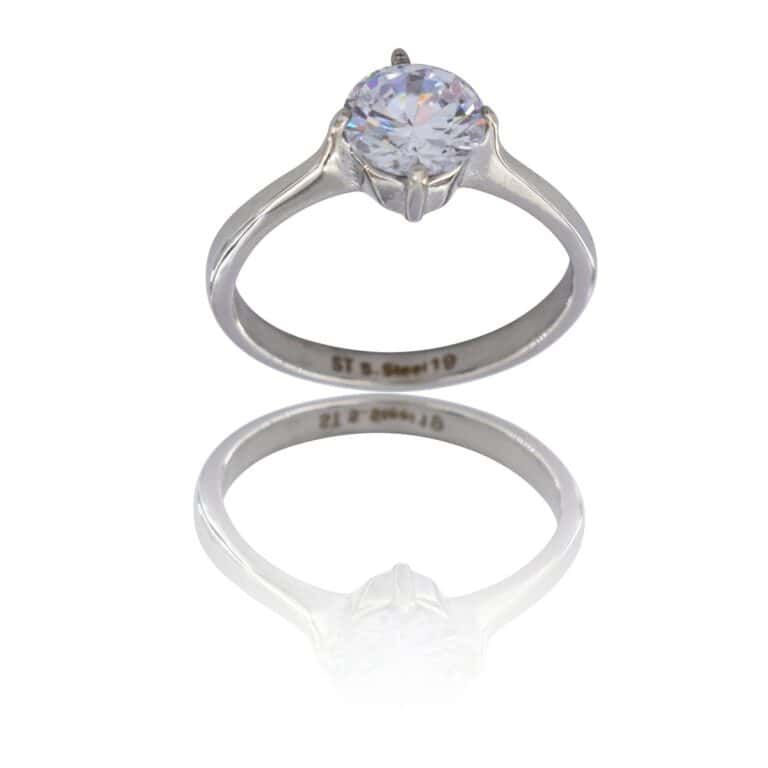 Bague Fashion Femme Métal Ornée avec Zirconium