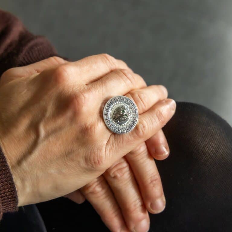 Bague Femme Originale Métal Tigre Ornée avec Zirconium