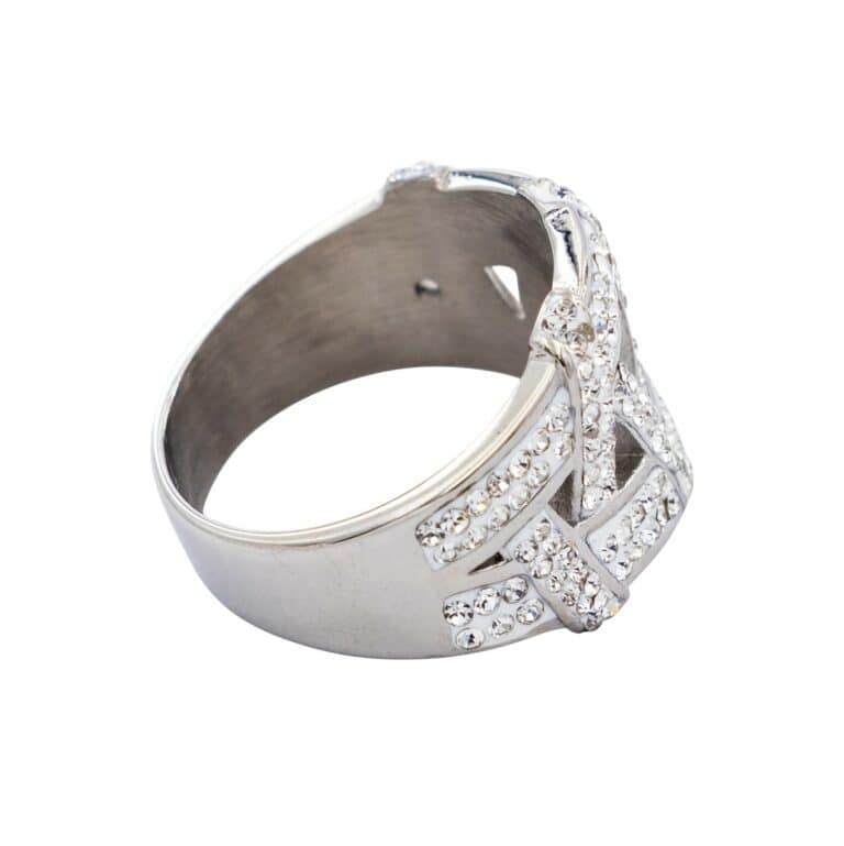 Bague Femme Fashion Métal Ornée avec Zirconium