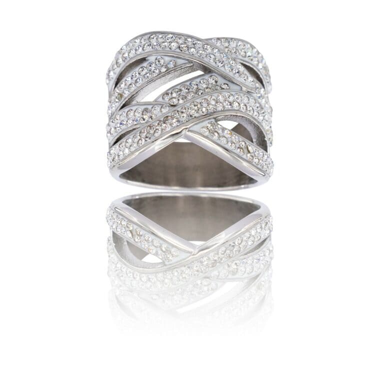 Magnifique Bague Femme Métal Ornée avec Zirconium