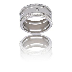 Bague Femme en Métal Ornée avec Zirconium