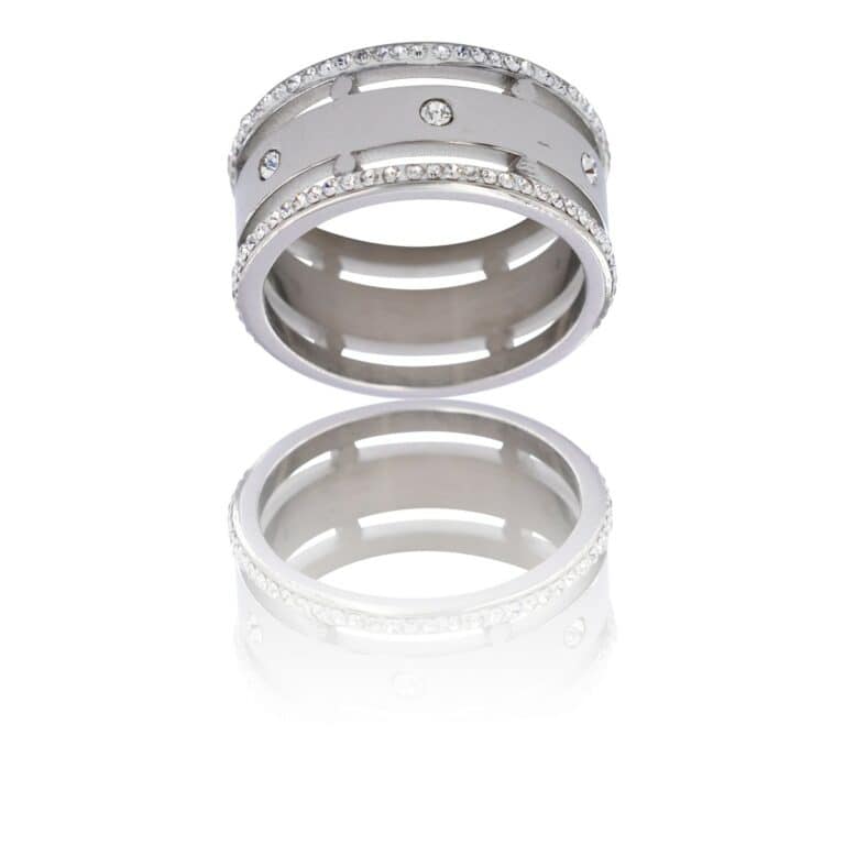 Bague Femme en Métal Ornée avec Zirconium