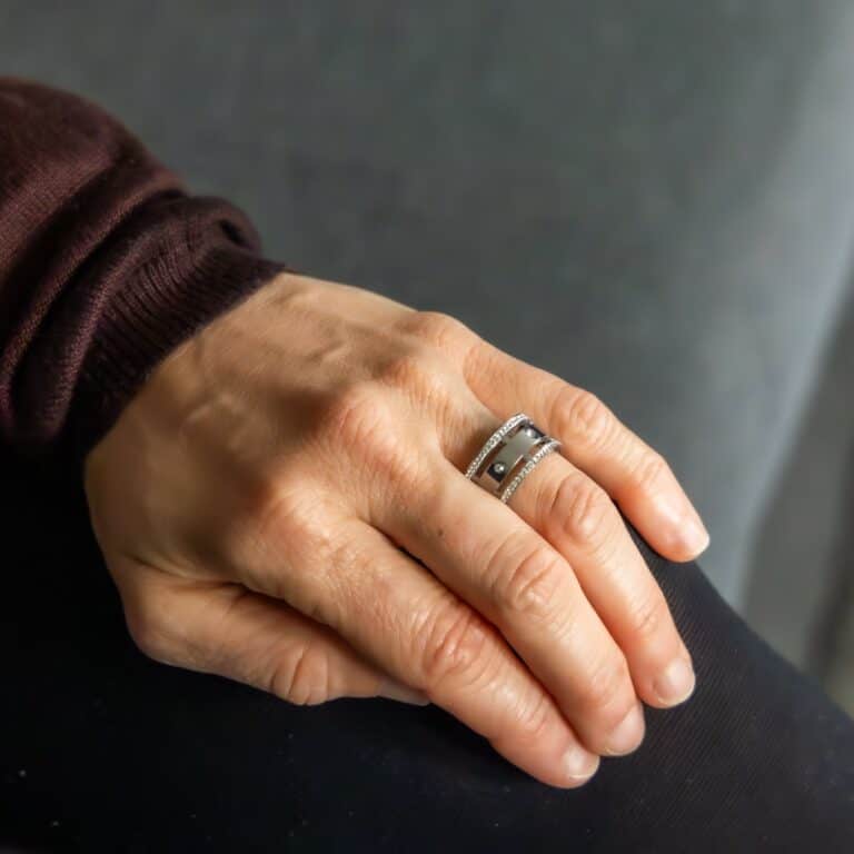 Bague Femme en Métal Ornée avec Zirconium