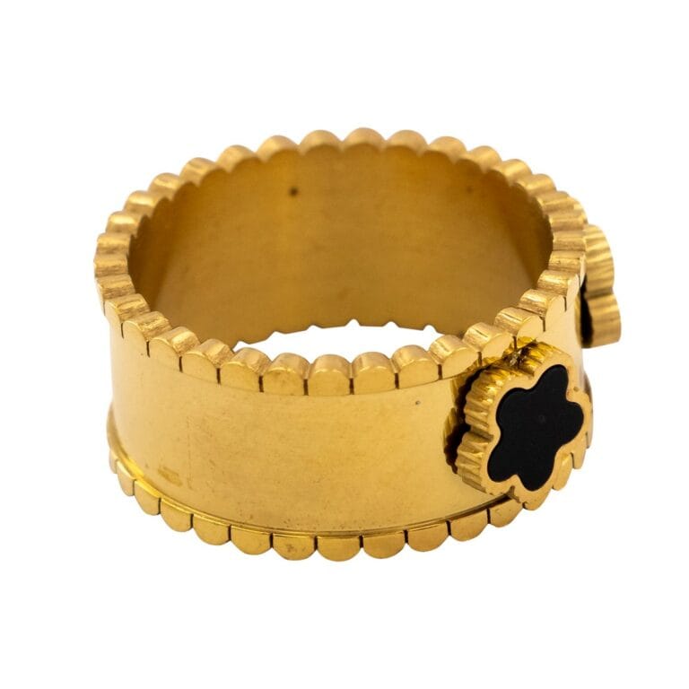 Bague de Femme Métal Fleur Couleur Noir