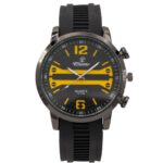 Belle Montre Homme Bracelet Silicone Noir CHTIME