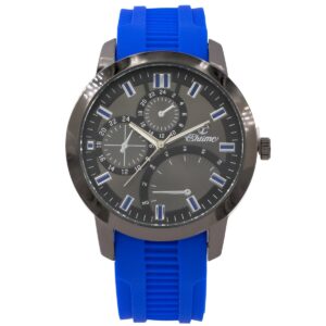 Montre Homme avec Bracelet Silicone Bleu CHTIME