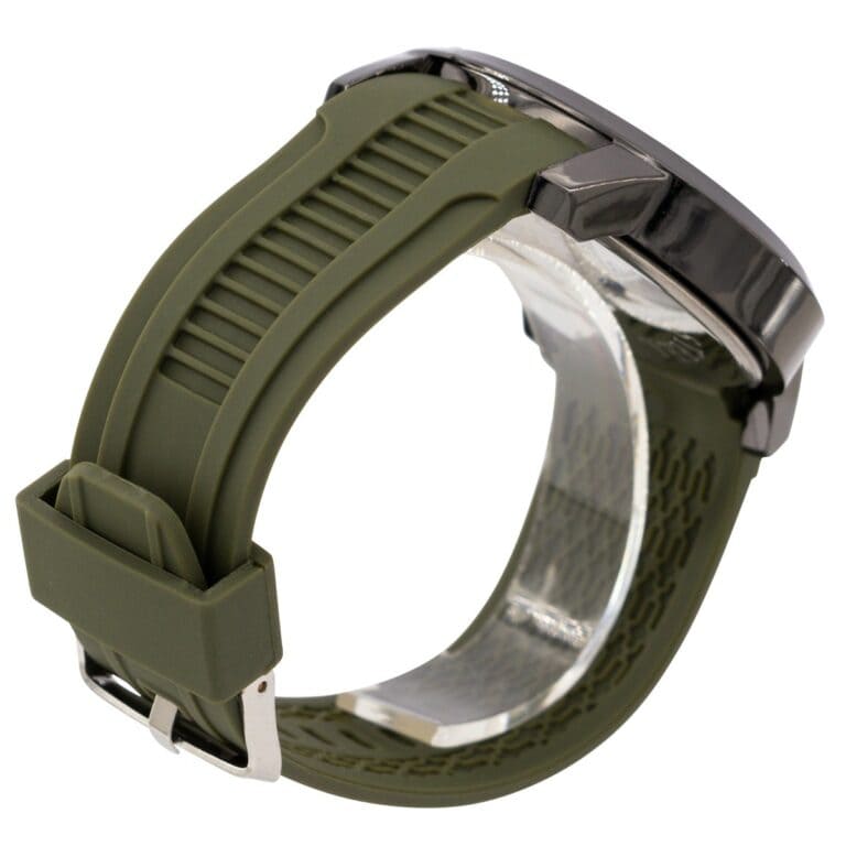 Montre Homme Bracelet Silicone Kaki CHTIME