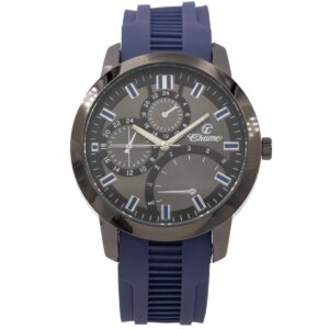 Montre d Homme Bracelet Silicone Bleu CHTIME