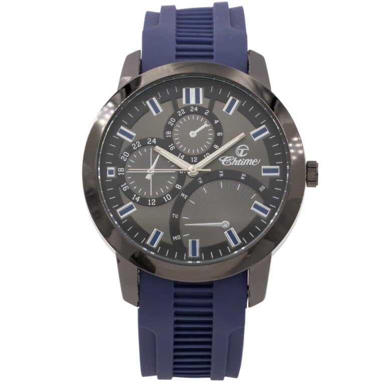 Montre d Homme Bracelet Silicone Bleu CHTIME
