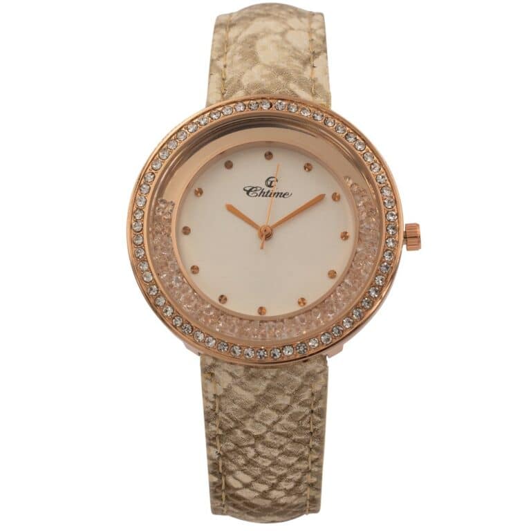 Votre Montre Femme Cœur Paillettes Blanc CHTIME