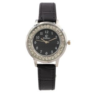 Très Jolie Montre Femme Strass Noir CHTIME